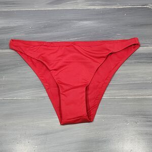 Andie Swim The Cheeky Bottom Bikini Cherry Red Size Small Style AB303